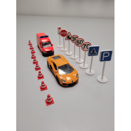 Set de panneaux de signalisation routière