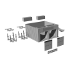 Garage avec portes ouvrantes compatible Hot Wheels