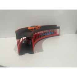 Pont en virage 45 degrés avec pistes sur 2 niveaux