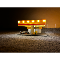 Station service Shell à l'échelle 1/64