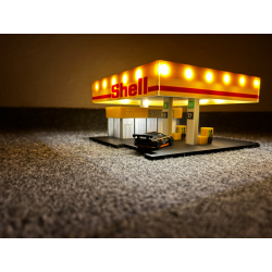 Station service Shell à l'échelle 1/64