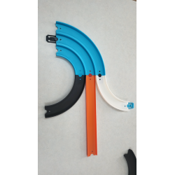 Triple virages 45/90 degrés compatible Hot Wheels