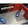 Mega Garage Advan grand format à l'échelle 1/64
