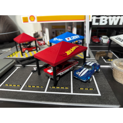 Tente de stand compatible Hot Wheels à l'échelle 1/64