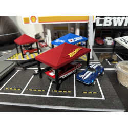 Tente de stand compatible Hot Wheels à l'échelle 1/64