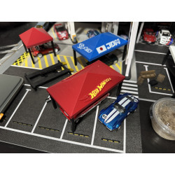 Tente de stand compatible Hot Wheels à l'échelle 1/64