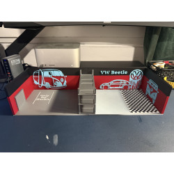 Garage Coccinelle Volkswagen pour voitures à l'échelle 1/64