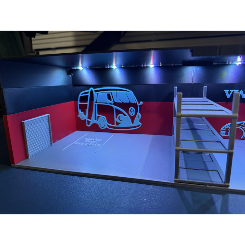 Garage Coccinelle Volkswagen pour voitures à l'échelle 1/64