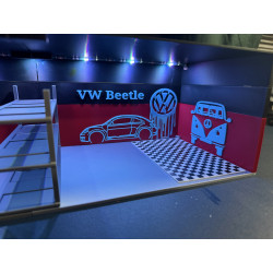 Garage Coccinelle Volkswagen pour voitures à l'échelle 1/64