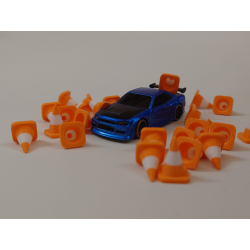 Cônes de signalisation compatible Hot Wheels x12